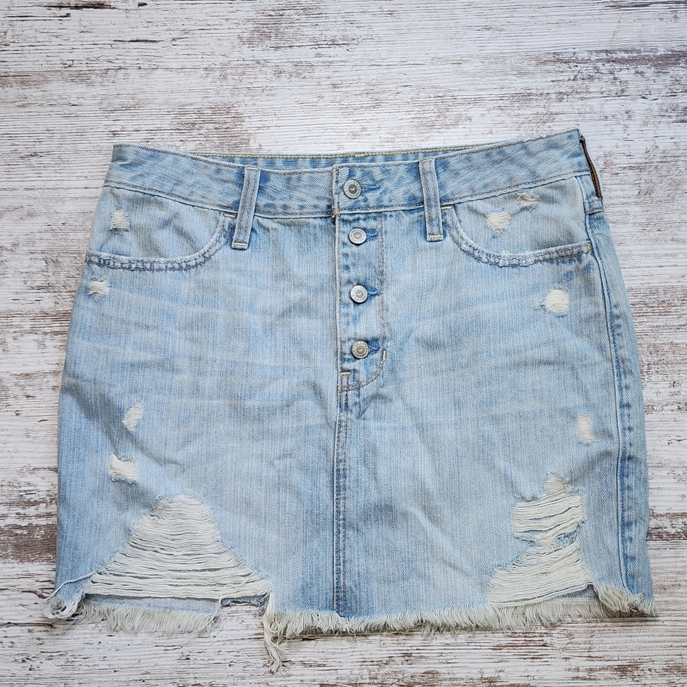 Hollister Denim Skirt Size 9 Blue